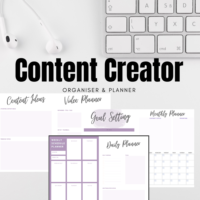 Social Media/Content Creator Planner & Organiser